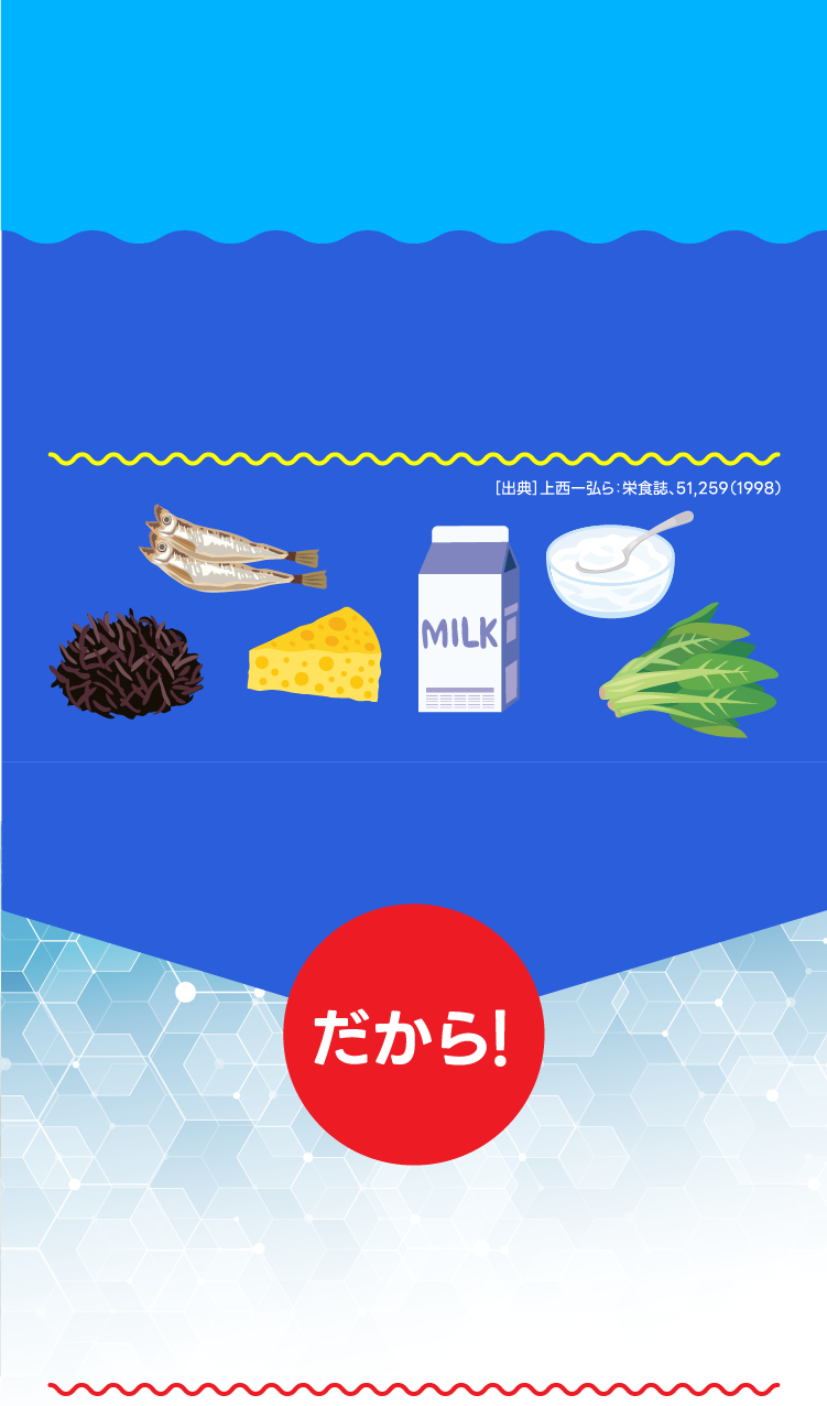カルシウムは吸収されなければ意味がない
